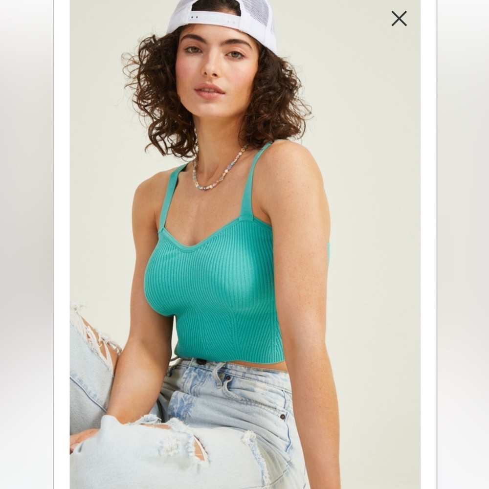 New with tags altard state sweetheart ribbed cropped tank